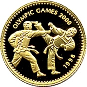 500 Tögrög Olympic Games 2000 - Tae Kwon Do, Mongolia, 1998 reverse image