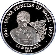 500 Tögrög Princess Diana, Mongolia, 1999 reverse image