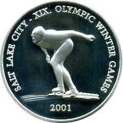 500 Tögrög XIX Olympic Winter Games - Speed skating, Mongolia, 2001 reverse image