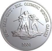 500 Tögrög XIX Olympic Winter Games - Skiers, Mongolia, 2001 reverse image