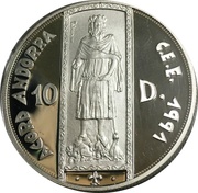 10 Diners - Joan Martí i Alanis Customs Union, Andorra, 1994 reverse image