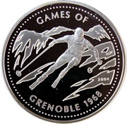 500 Tögrög Olympic Games of Grenoble 1968, Mongolia, 2004 reverse image