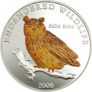 500 Tögrög Eurasian Eagle Owl, Mongolia, 2005 reverse image