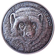500 Tögrög Gulo Gulo Wolverine, Mongolia, 2007 reverse image