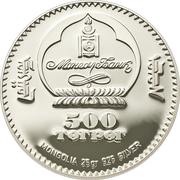 500 Tögrög 30th Anniversary of Joint Flight in Space obverse image