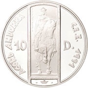 10 Diners - Joan Martí i Alanis Customs Union, Andorra, 1995 reverse image