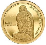 500 Tögrög Saker falcon, Mongolia, 2015 reverse image