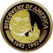 1000 Tögrög Discovery of America - Columbus, Mongolia, 1992 reverse image