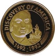 1000 Tögrög Discovery of America - Columbus, Mongolia, 1992 reverse image