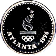 1000 Tögrög Olympic Games - Atlanta 1996, Mongolia, 1996 reverse image