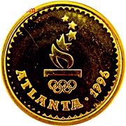 1000 Tögrög Olympic Games - Atlanta 1996, Mongolia, 1996 reverse image