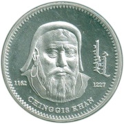 1000 Tögrög Chinggis Khan, Mongolia, 2002 reverse image