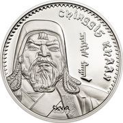 1000 Tögrög Chinggis Khaan, Mongolia, 2014 reverse image