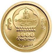 1000 Tögrög Saker Falcon obverse image