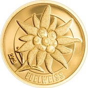 1000 Tögrög Golden Edelweiss, Mongolia, 2019 reverse image
