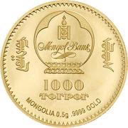 1000 Tögrög Mahatma Gandhi obverse image