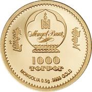 1000 Tögrög Year of the Mouse - Gold obverse image