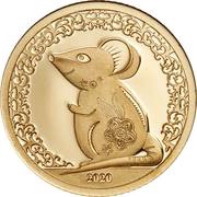 1000 Tögrög Year of the Mouse - Gold, Mongolia, 2020 reverse image