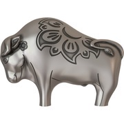 1000 Tögrög Mighty Silver Ox, Mongolia, 2021 reverse image