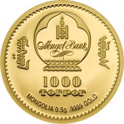 1000 Tögrög Year of the Ox Gold obverse image