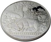 2500 Tögrög Year of the Pig, Mongolia, 1995 reverse image