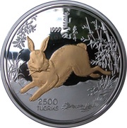 2500 Tögrög Year of the Rabbit reverse image