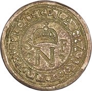 5 Francs - Napoleon I countermarked on 10 Francs obverse image
