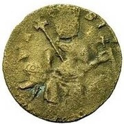 1 Follaro - Stefan Uros IV Dusan Serbian occupation obverse image