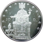 10 Diners - Joan Martí i Alanis Frederick II, Andorra, 1996 reverse image