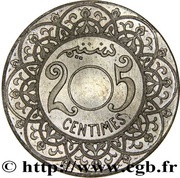 25 Centimes - Yusuf Essai; without a hole or "Essai" reverse image