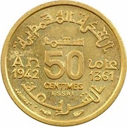 50 Centimes - Mohammed V Essai reverse image