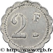 2 Francs - Entreprise Collet et Gouvernet, Morocco, 1912 reverse image