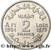 2 Francs - Mohammed V Essai reverse image