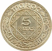 5 Francs - Mohammed V Essai reverse image