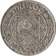 5 Francs - Mohammed V reverse image