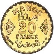 20 Francs - Mohammed V Pattern reverse image