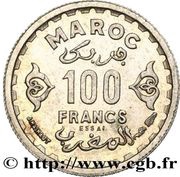 100 Francs - Mohammed V Essai, Morocco, 1951 reverse image