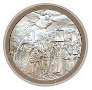 100 Dirhams - Hassan II 25th Anniversary King Hassan's Coronation, Morocco, 1986 reverse image