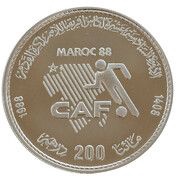 200 Dirhams - Hassan II 1988 African Cup of Nations, Morocco, 1988 reverse image