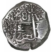 2400 Réis - José I Counterstamp MR over cobs from South America obverse image