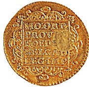 3000 Réis - José I Countermark MR over "1 Ducat, Holland, 1752", Mozambique, 1765 reverse image