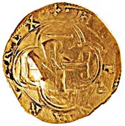 Half ounce - José I Countermark "MR" over 2 Escudos, Felipe IV, Spain obverse image
