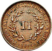 2 Réis - Maria II Colonial Coinage reverse image