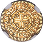 1000 Réis - José I Lisbon mint reverse image