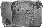 1 Onça / 6 Cruzados - Maria II, Mozambique, 1843-1845 reverse image