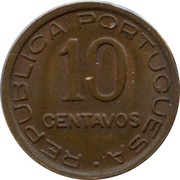 10 Centavos, Mozambique, 1936 reverse image