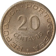 20 Centavos, Mozambique, 1949-1950 reverse image