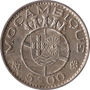 5 Escudos obverse image