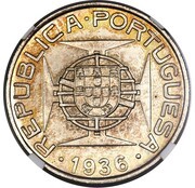 10 Escudos Prova, Mozambique, 1936 reverse image