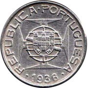 10 Escudos, Mozambique, 1936 reverse image